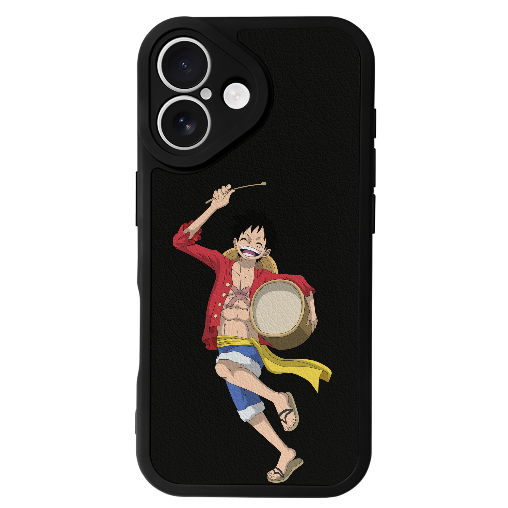 （画像用） ワンピース モンキー・D・ルフィ ONE PIECE Monkey D. Luffy 【iPhone 16シリーズ対応】シリコンスマホケース（レザー調） 材質：シリコン